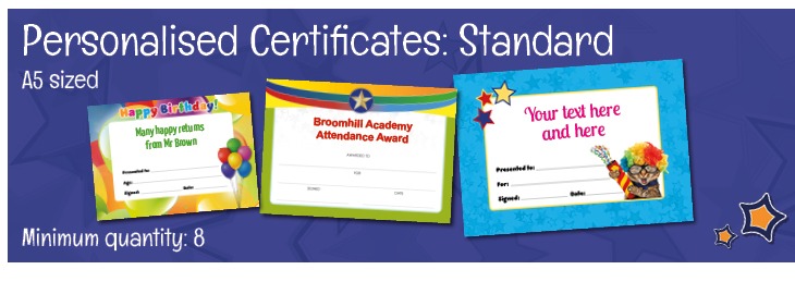 Standard Personalised Certificates