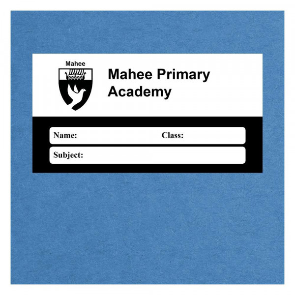 Personalised Exercise Book Label: Black
